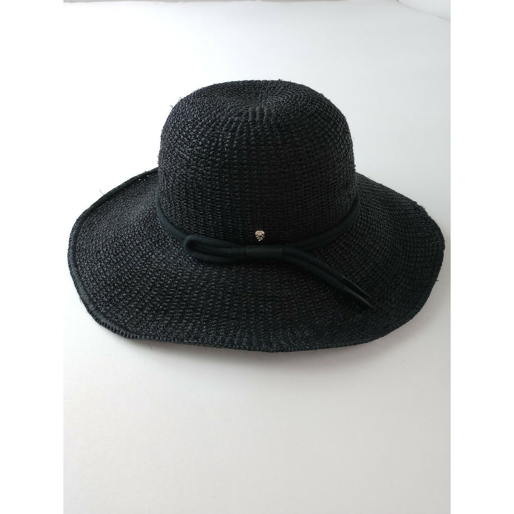 ヘレンカミンスキー HELEN KAMINSKI BILBAO WIDE BRIM ラフィア ハット 帽子 黒 ブラック【中古】