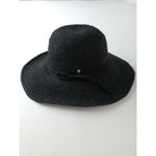 ヘレンカミンスキー HELEN KAMINSKI BILBAO WIDE BRIM ラフィア ハット 帽子 黒 ブラック (AM＋3802)【中古】
