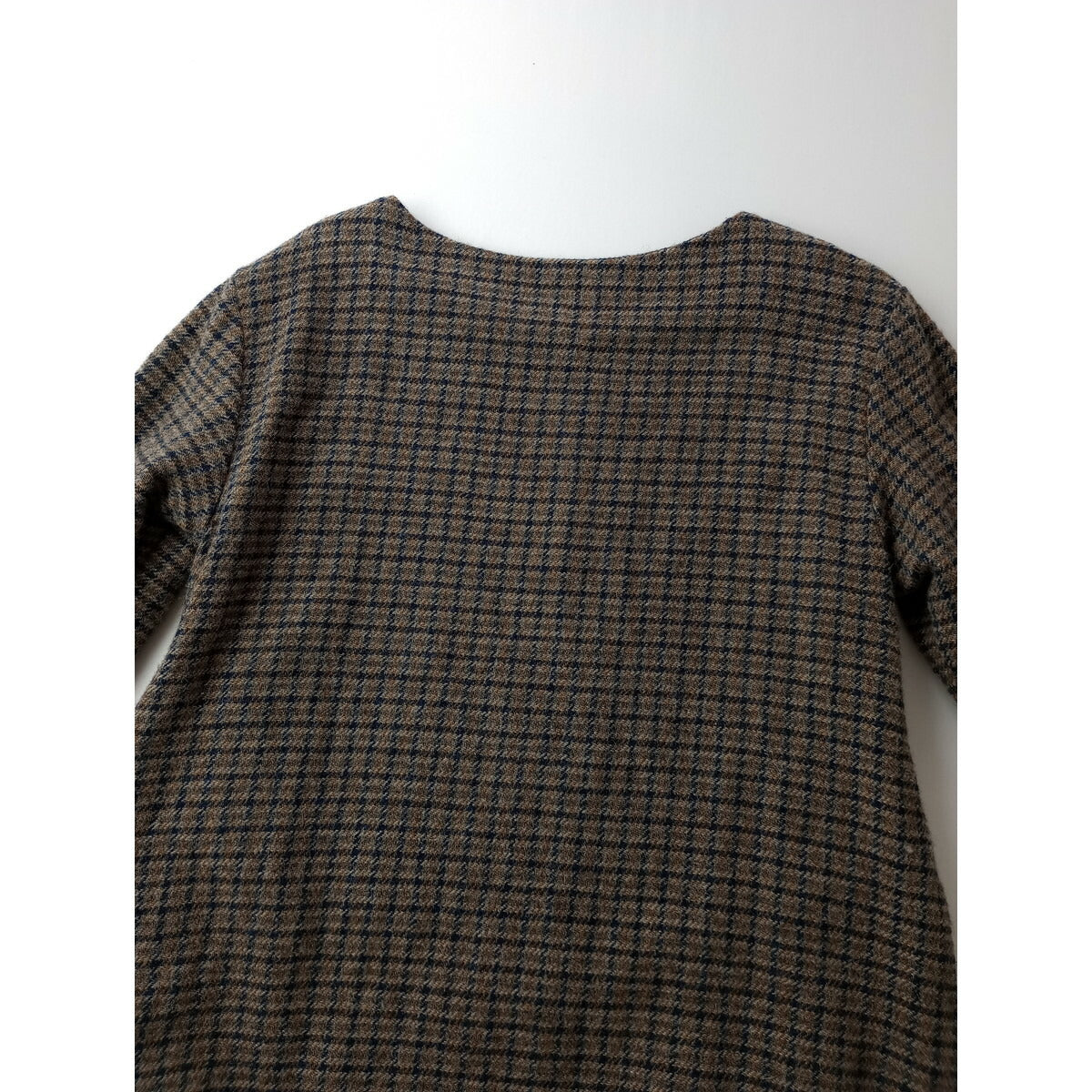 GASA ガサ ガンクラブ チェック 柄 ウール 毛 100％ ロング ワンピース ベージュ(24T＋0546)【中古】
