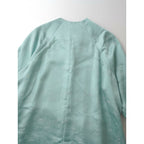 Mame Kurogouchi マメ クロゴウチ Landscape Silk Jacquard coat ランドスケープ シルク 混 ジャガード コート 羽織 ブルー 1【中古】