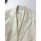 RIM.ARK リムアーク Gabardine stripe JK ギャバジン ストライプ 長袖 ジャケット ウール 毛 100％ FREE アイボリー【中古】