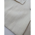 RIM.ARK リムアーク Gabardine stripe JK ギャバジン ストライプ 長袖 ジャケット ウール 毛 100％ FREE アイボリー【中古】