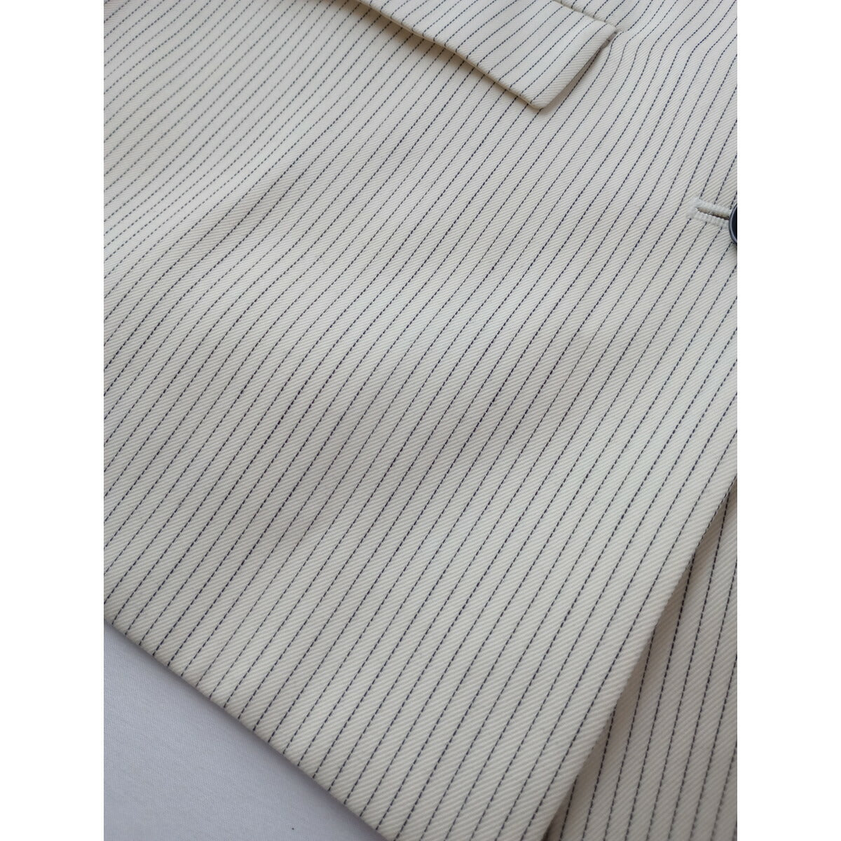 RIM.ARK リムアーク Gabardine stripe JK ギャバジン ストライプ 長袖 ジャケット ウール 毛 100％ FREE アイボリー【中古】