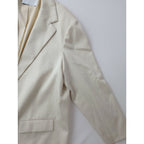 RIM.ARK リムアーク Gabardine stripe JK ギャバジン ストライプ 長袖 ジャケット ウール 毛 100％ FREE アイボリー【中古】