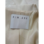 RIM.ARK リムアーク Gabardine stripe JK ギャバジン ストライプ 長袖 ジャケット ウール 毛 100％ FREE アイボリー【中古】