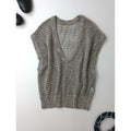 25SS RIM.ARK リムアーク Summer knit v neck tops サマーニット Vネック トップス ベスト 黒 ブラック アイボリー 38【中古】