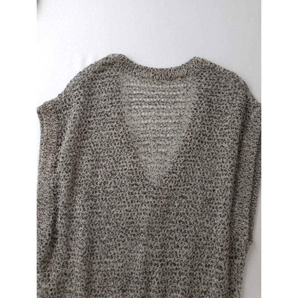 25SS RIM.ARK リムアーク Summer knit v neck tops サマーニット Vネック トップス ベスト 黒 ブラック アイボリー 38【中古】