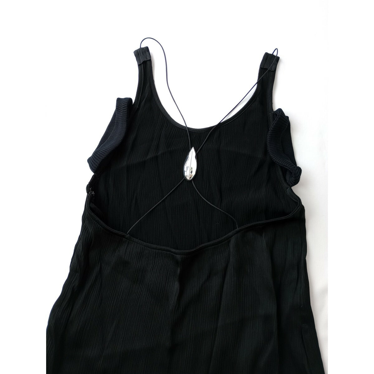 RIM.ARK リムアーク Brass brooch dress ブラース ブローチ ロング ワンピース ドレス 黒 ブラック 38【中古】
