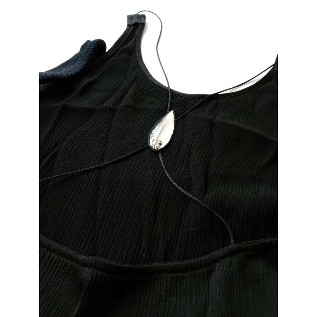 RIM.ARK リムアーク Brass brooch dress ブラース ブローチ ロング ワンピース ドレス 黒 ブラック 38【中古】