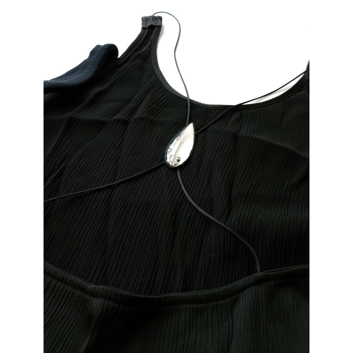 RIM.ARK リムアーク Brass brooch dress ブラース ブローチ ロング ワンピース ドレス 黒 ブラック 38【中古】