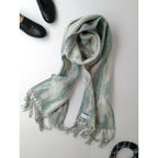 RIM.ARK リムアーク Water lilies jacquard stole ウォーター リリズ ジャカード ストール マフラー グリーン 【中古】