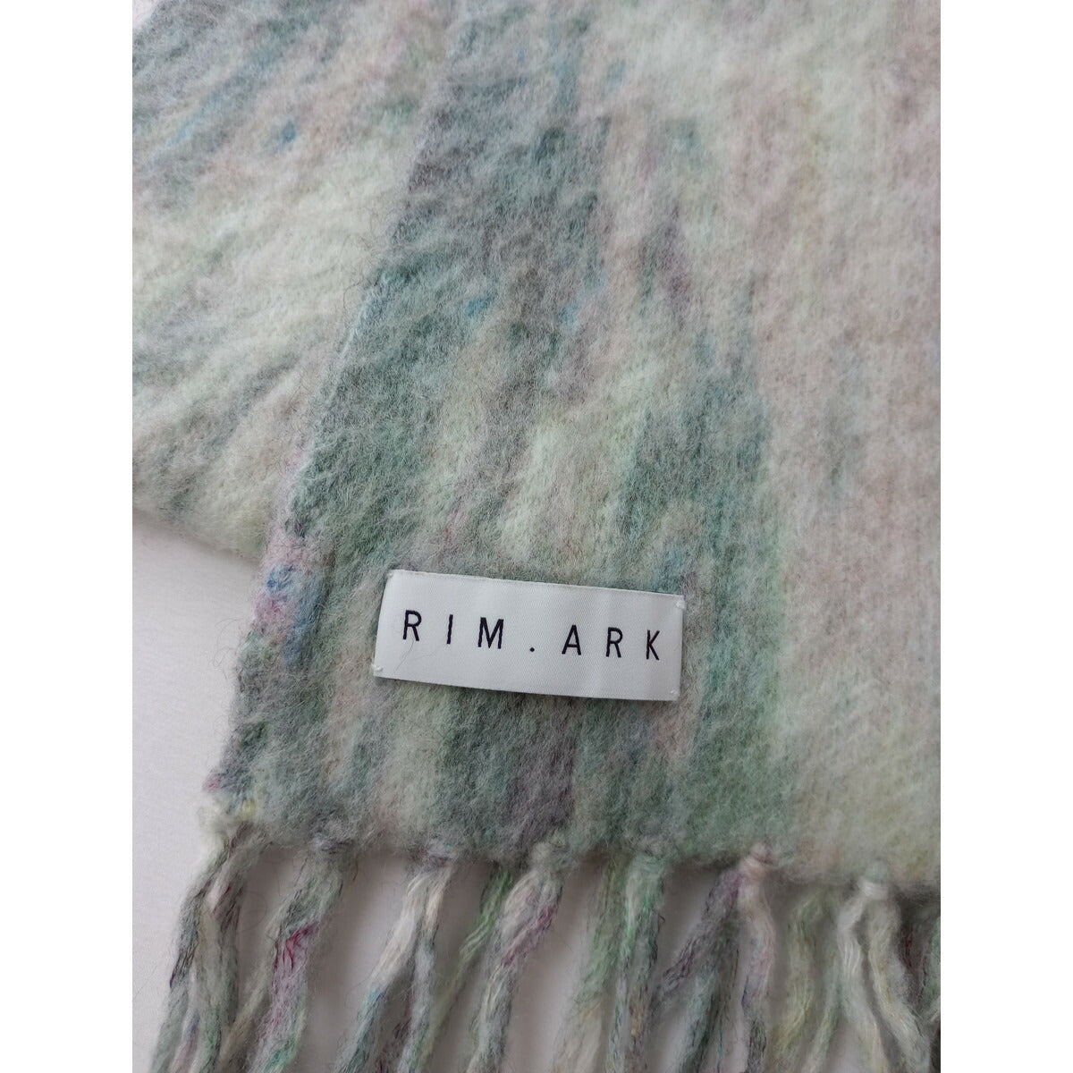 RIM.ARK リムアーク Water lilies jacquard stole ウォーター リリズ ジャカード ストール マフラー グリーン (3M＋2112)【中古】
