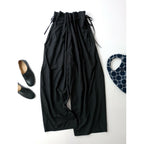 25SS RIM.ARK リムアーク Drawstring relax PT ドロスト リング リラックス パンツ 黒 ブラック 38【中古】