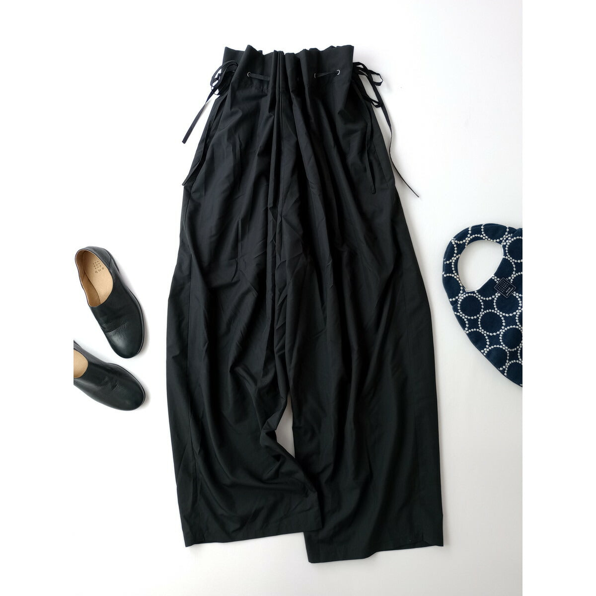 25SS RIM.ARK リムアーク Drawstring relax PT ドロスト リング リラックス パンツ 黒 ブラック 38【中古】