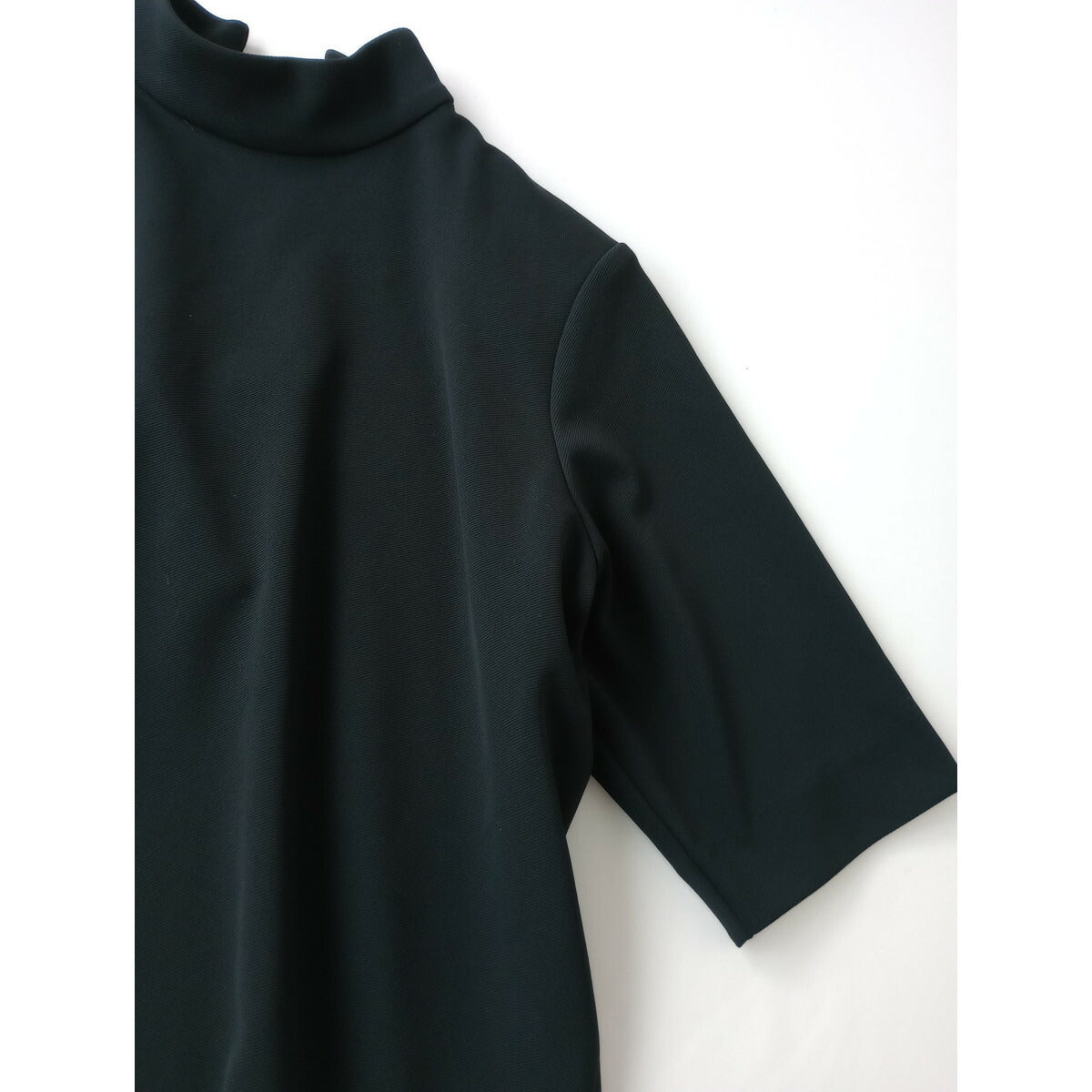 24AW RIM.ARK リムアーク Back v neck OP バックブイネック 半袖 ワンピース ロング ドレス 36 黒 ブラック 前後着 2WAY UVカット【中古】