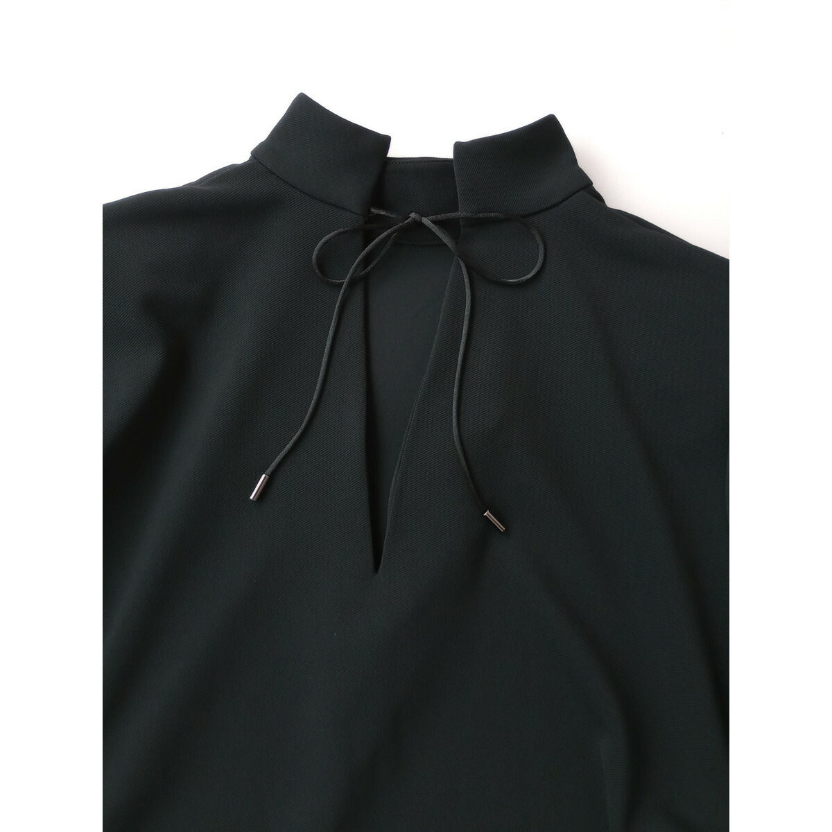 24AW RIM.ARK リムアーク Back v neck OP バックブイネック 半袖 ワンピース ロング ドレス 36 黒 ブラック 前後着 2WAY UVカット【中古】