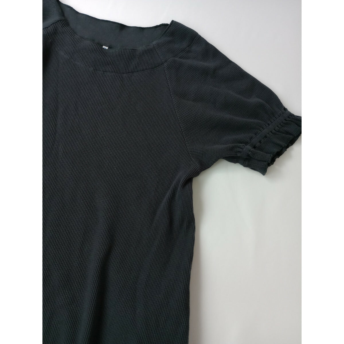 gasa grue ガサ グルー ワッフル ロング ワンピース 半袖 グレー【中古】