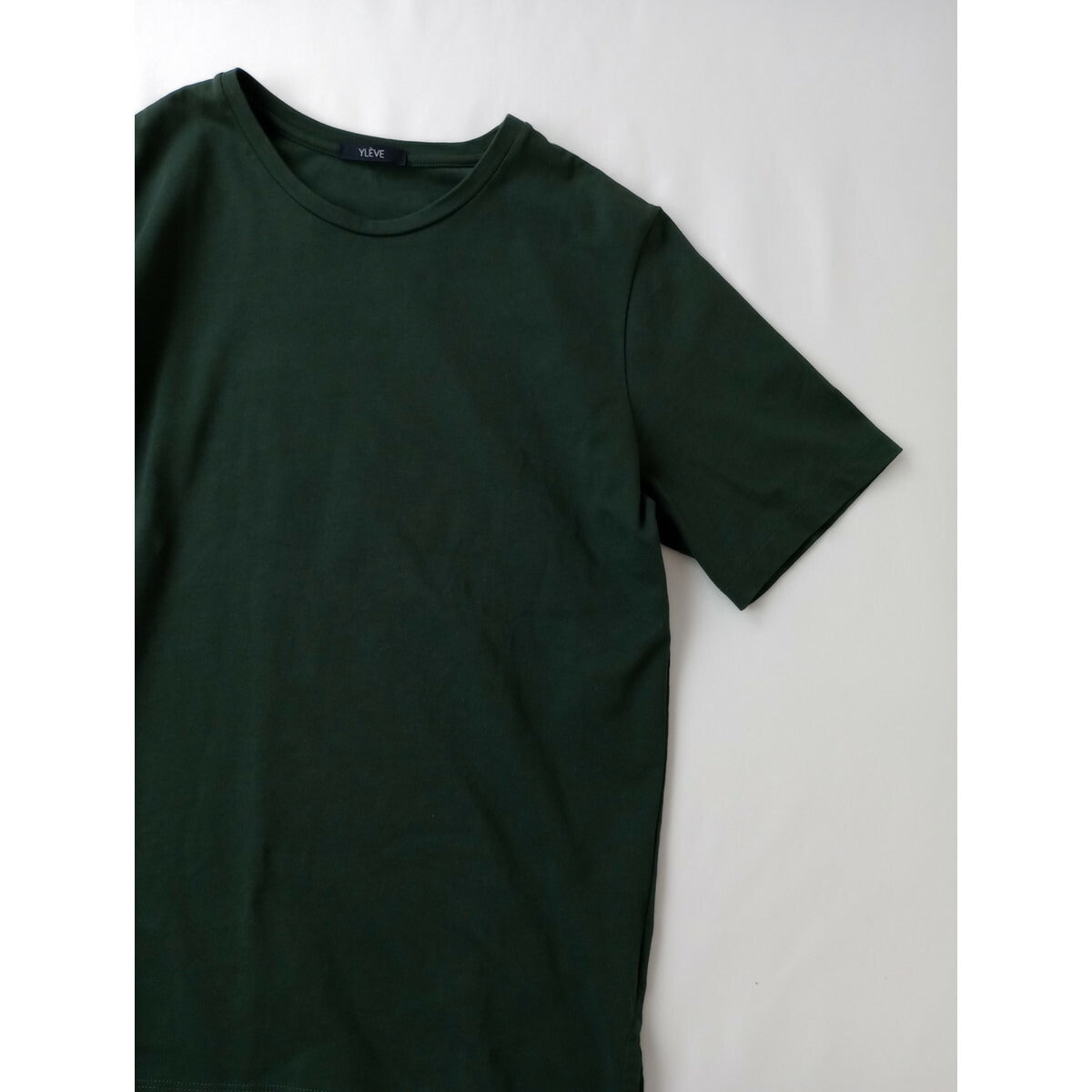 イレーヴ YLEVE コットン 綿 100％ Tシャツ 半袖 カットソー トップス グリーン 1【中古】