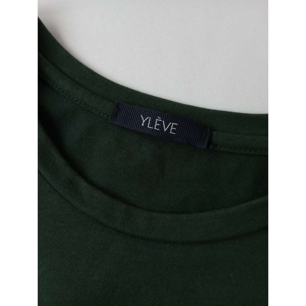 イレーヴ YLEVE コットン 綿 100％ Tシャツ 半袖 カットソー トップス グリーン 1【中古】