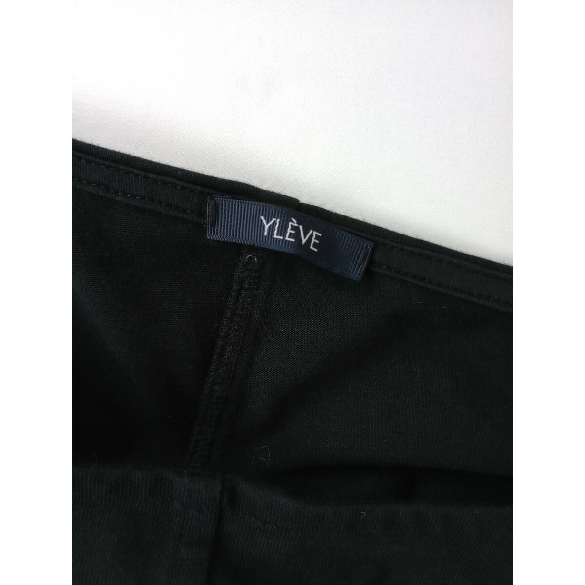 イレーヴ YLEVE オーガニック コットン 綿 100％ ハイカウントジャージーノースリーブ プルオーバー トップス 黒 ブラック【中古】