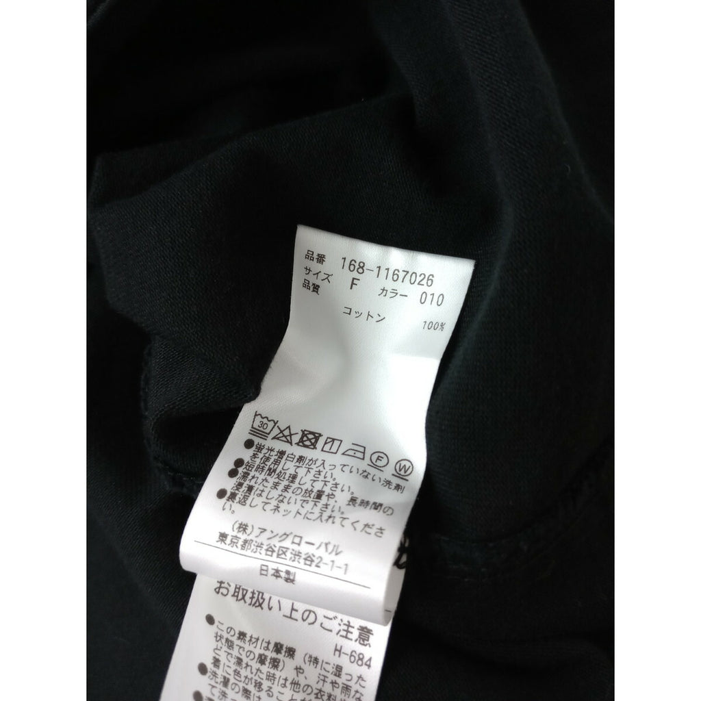 イレーヴ YLEVE オーガニック コットン 綿 100％ ハイカウントジャージーノースリーブ プルオーバー トップス 黒 ブラック【中古】