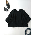 25SS MIESROHE ミースロエ シアー ワイド T ニット トップス 黒 ブラック【中古】