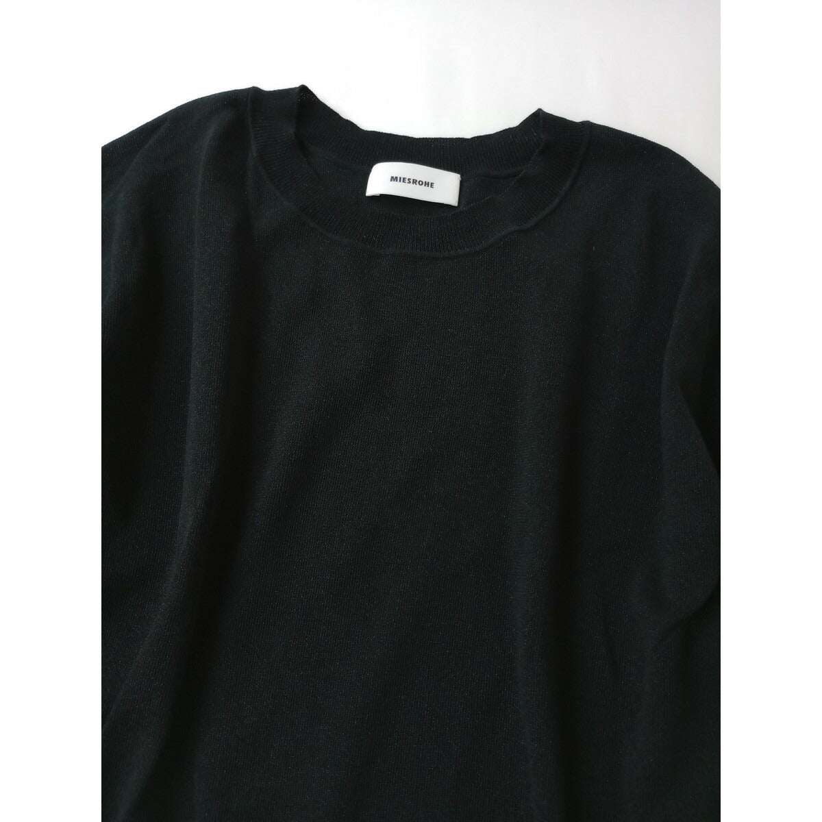25SS MIESROHE ミースロエ シアー ワイド T ニット トップス 黒 ブラック【中古】