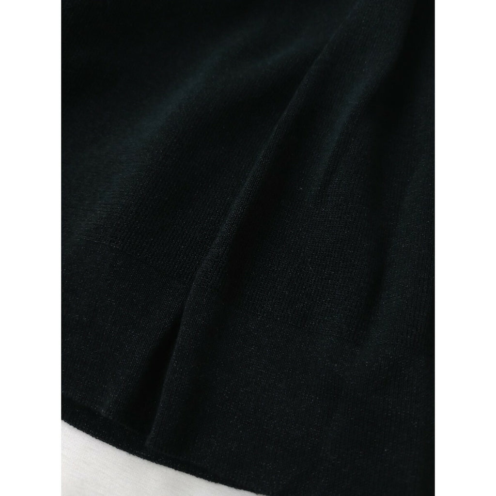 25SS MIESROHE ミースロエ シアー ワイド T ニット トップス 黒 ブラック【中古】
