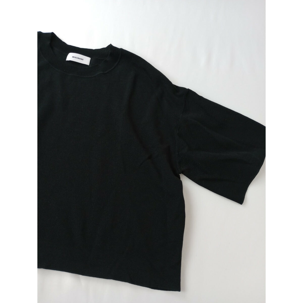 25SS MIESROHE ミースロエ シアー ワイド T ニット トップス 黒 ブラック【中古】