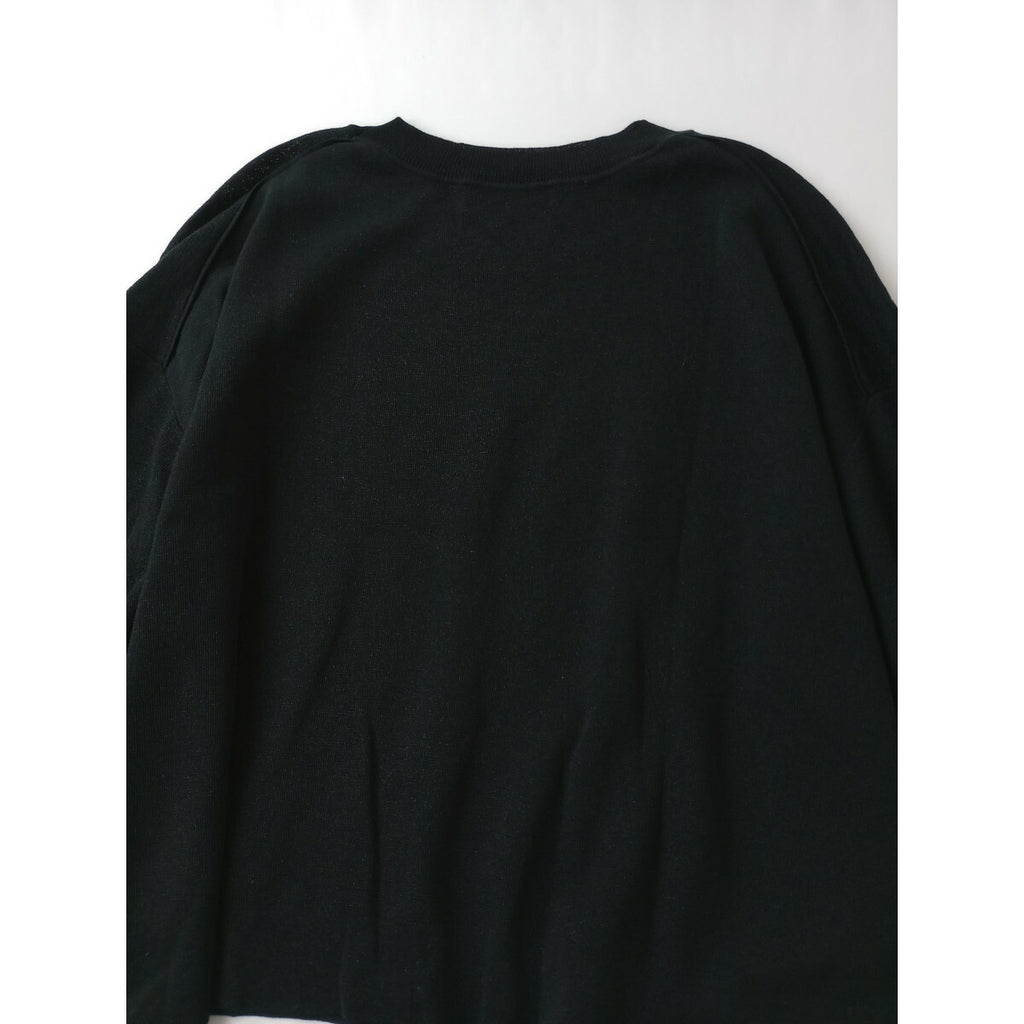 25SS MIESROHE ミースロエ シアー ワイド T ニット トップス 黒 ブラック【中古】