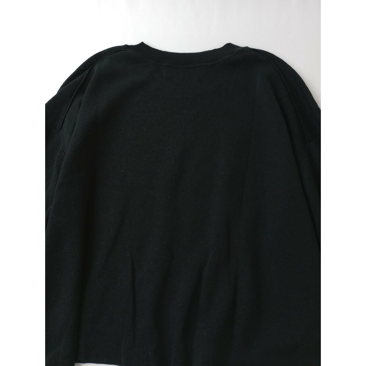 25SS MIESROHE ミースロエ シアー ワイド T ニット トップス 黒 ブラック【中古】