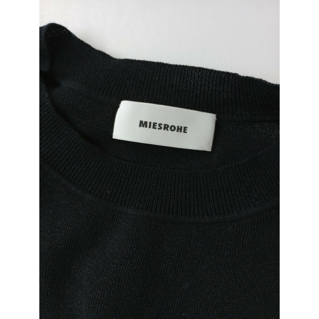 25SS MIESROHE ミースロエ シアー ワイド T ニット トップス 黒 ブラック【中古】