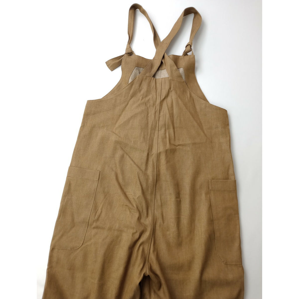 atelier naruse アトリエナルセ cotton farmers salopette pants コットン綿 100％ ファーマーズ サロペットパンツ オールインワンベージュ【中古】