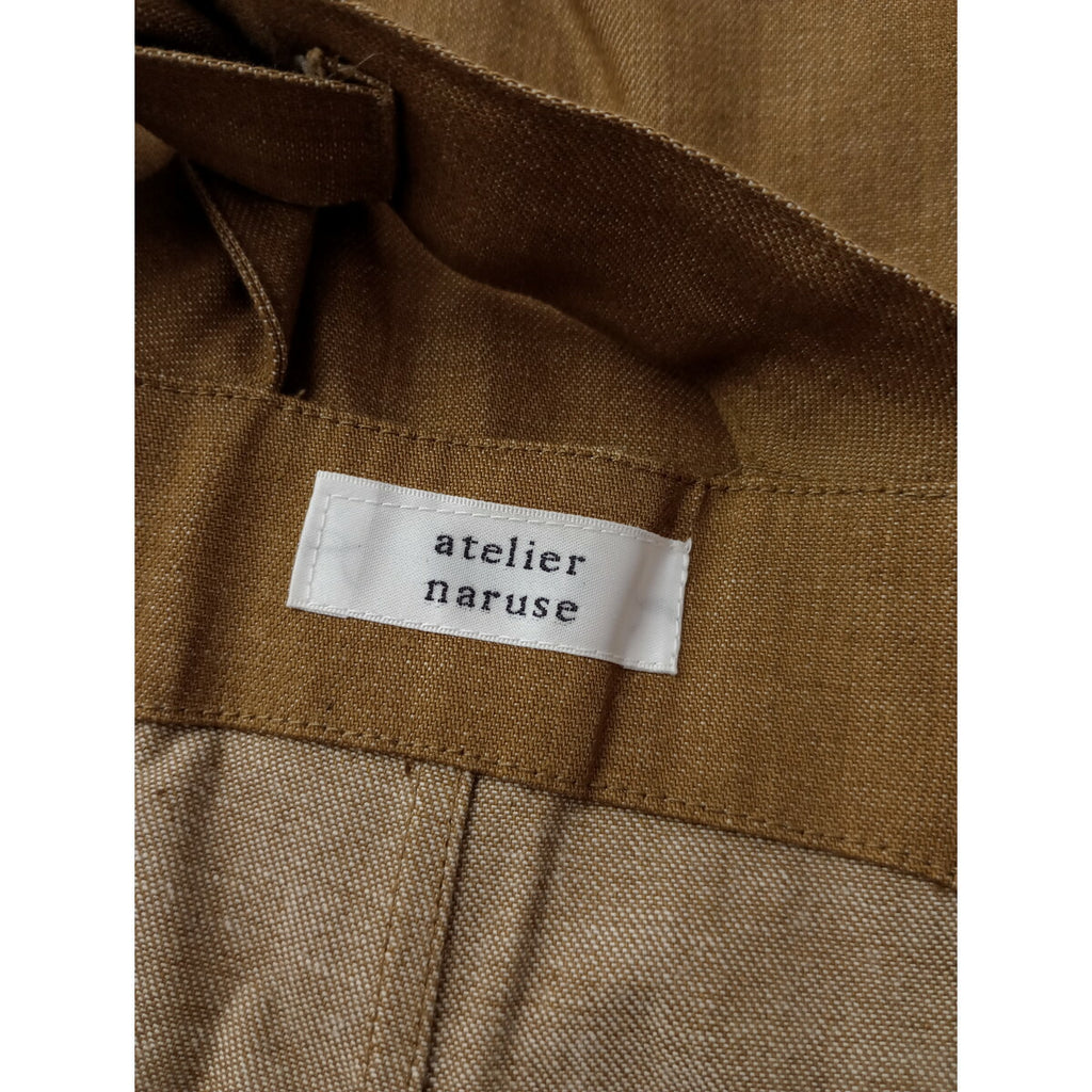 atelier naruse アトリエナルセ cotton farmers salopette pants コットン綿 100％ ファーマーズ サロペットパンツ オールインワンベージュ【中古】