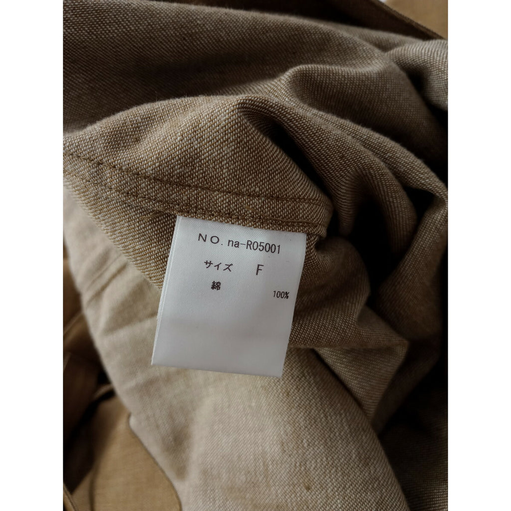atelier naruse アトリエナルセ cotton farmers salopette pants コットン綿 100％ ファーマーズ サロペットパンツ オールインワンベージュ【中古】