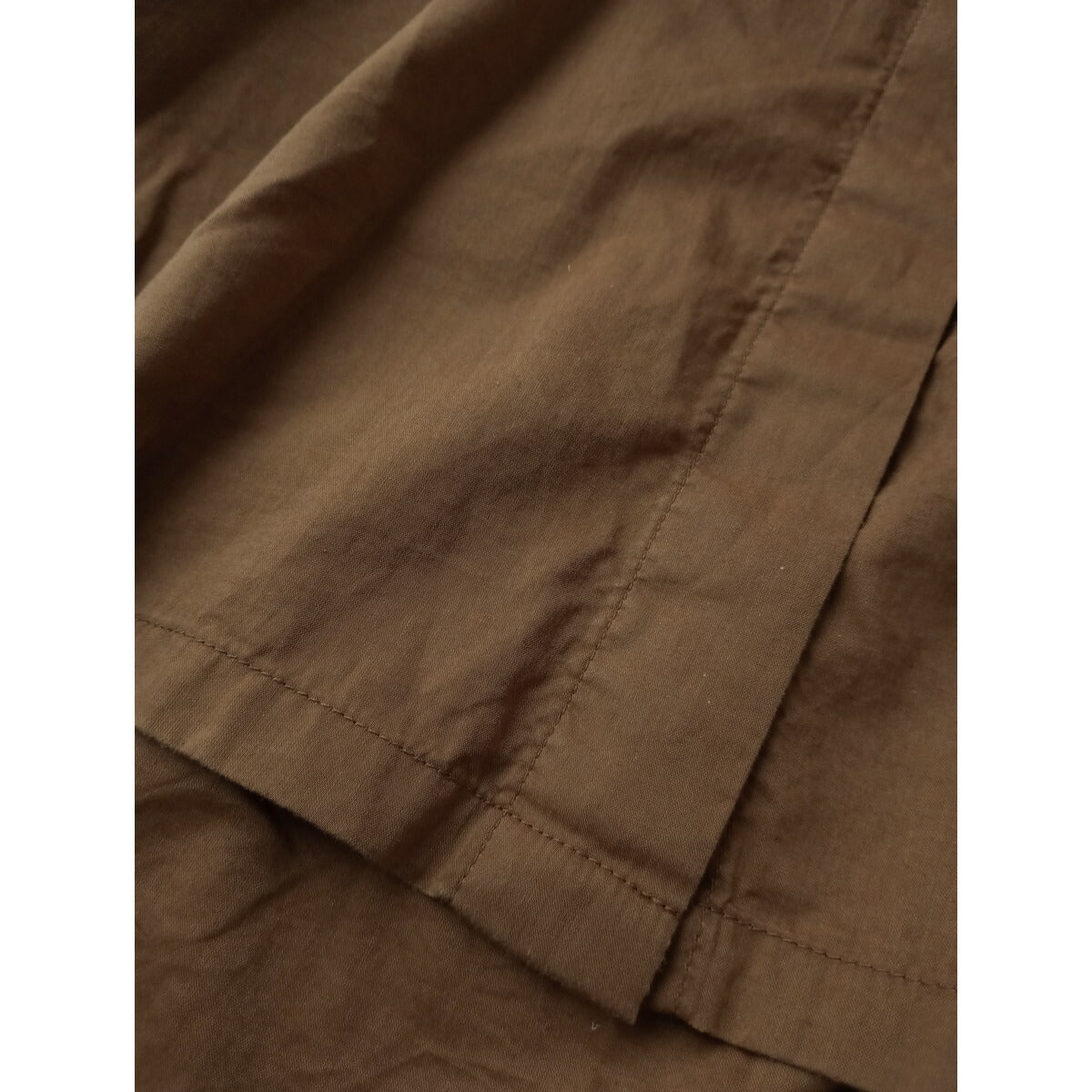 23SS atelier naruse アトリエナルセ cotton lyocell band-collar blouse ブラウス トップス ブラウン【中古】