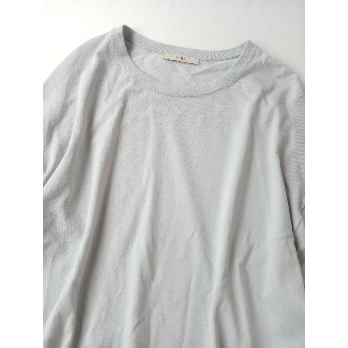 23SS LE PHIL ル フィル スムース ヴィス ニット トップス ライト グレー【中古】
