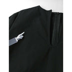23SS SINME シンメ Uネック ワンピース コットン リネン ロング 黒 ブラック M【中古】