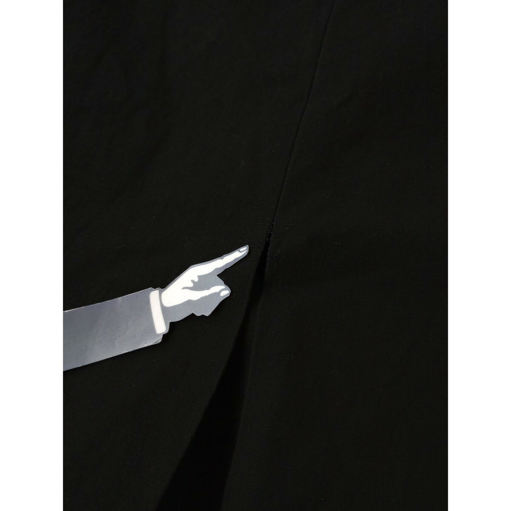23SS SINME シンメ Uネック ワンピース コットン リネン ロング 黒 ブラック M【中古】