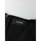 23SS SINME シンメ Uネック ワンピース コットン リネン ロング 黒 ブラック M【中古】