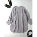ARCHI アーキ LINEN SIDE OPEN SHIRT リネン 麻 100％ サイド オープン プルオーバー シャツ ブラウス トップス 長袖 パープル S【中古】