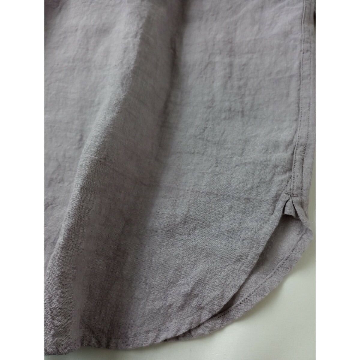 ARCHI アーキ LINEN SIDE OPEN SHIRT リネン 麻 100％ サイド オープン プルオーバー シャツ ブラウス トップス 長袖 パープル S【中古】