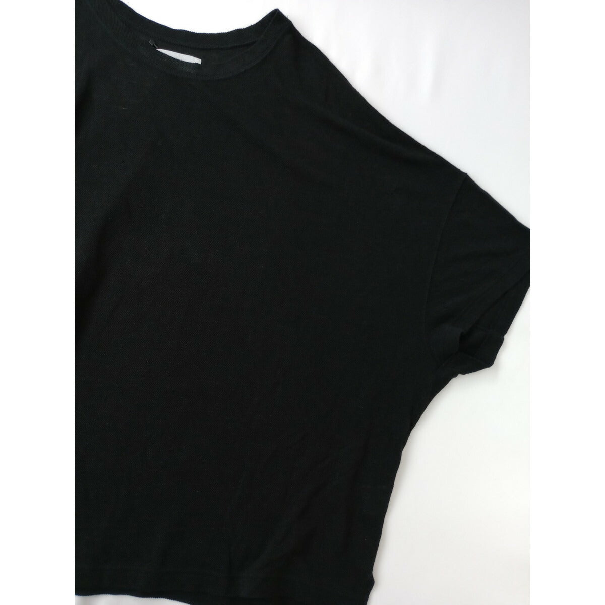 OUVERT ウーヴェル リネン 麻 100％ オーバーサイズ プルオーバー トップス 黒 ブラック【中古】