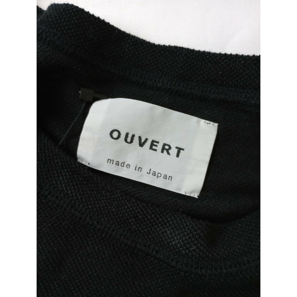OUVERT ウーヴェル リネン 麻 100％ オーバーサイズ プルオーバー トップス 黒 ブラック【中古】