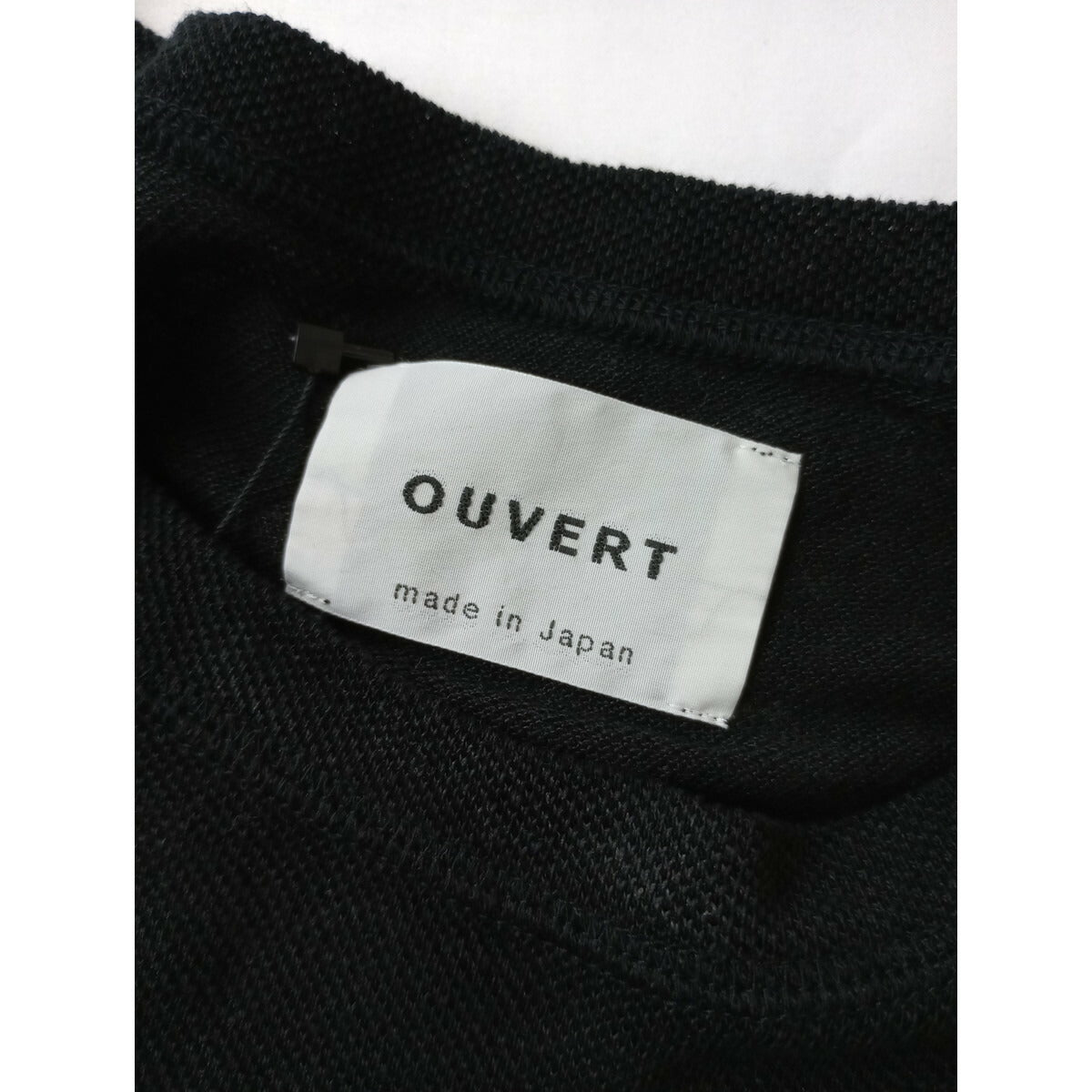 OUVERT ウーヴェル リネン 麻 100％ オーバーサイズ プルオーバー トップス 黒 ブラック【中古】