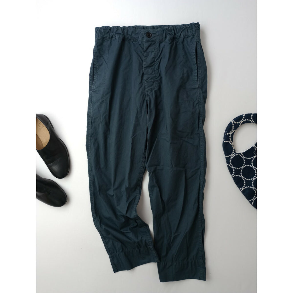 MHL. エムエイチエル  マーガレットハウエル SUPERFINE COTTON TWILL スーパーファイン コットン ツイル パンツ 0 ネイビー【中古】