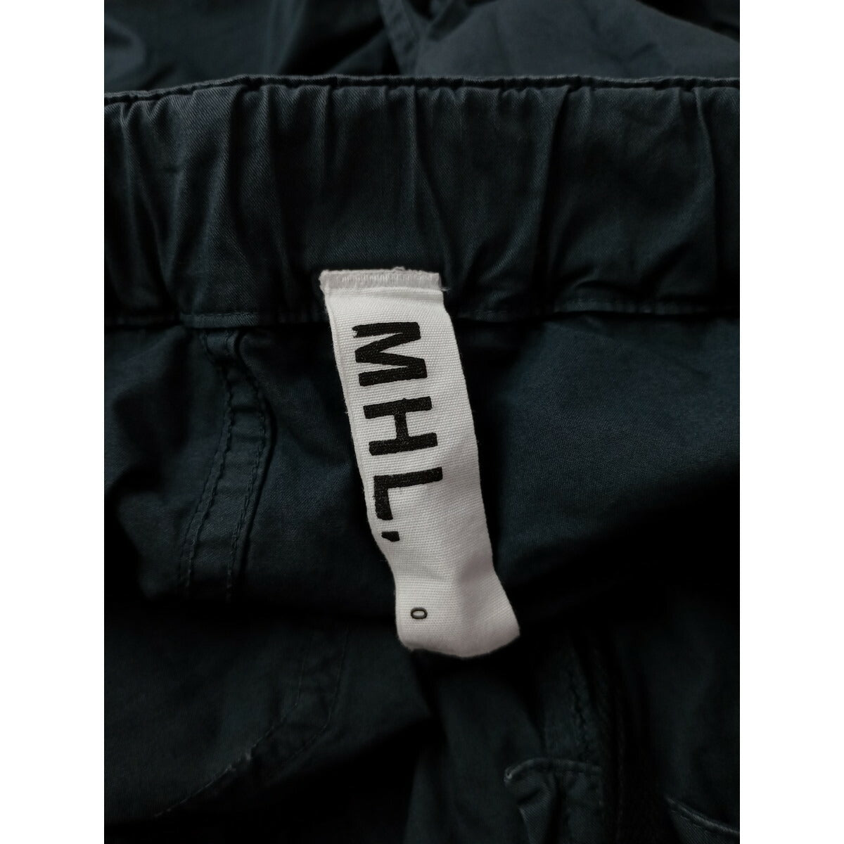 MHL. エムエイチエル  マーガレットハウエル SUPERFINE COTTON TWILL スーパーファイン コットン ツイル パンツ 0 ネイビー【中古】