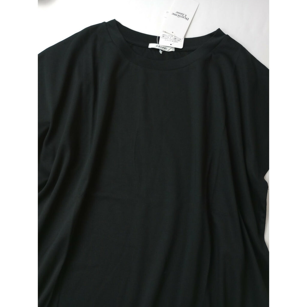 新品 25SS CELERI セルリ Deuxieme Classe ドゥーズィエムクラス CELERI フレンチスリーブ Tシャツ トップス カットソー 黒 ブラック