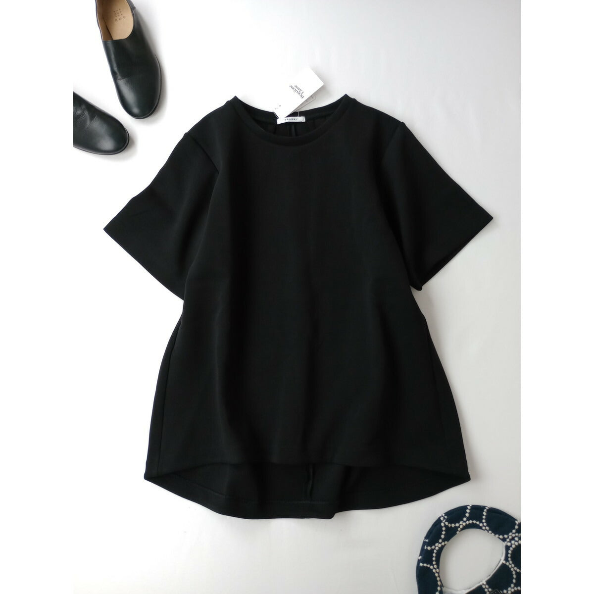 新品 25SS CELERI セルリ Deuxieme Classe ドゥーズィエムクラス Cocoon Oversized Tシャツ 半袖 トップス カットソー 黒 ブラック【中古】