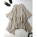 25SS suzuki takayuki スズキタカユキ jellyfish pullover リネン 麻 100％ プルオーバー ブラウス トップス ベージュ 生成り【中古】